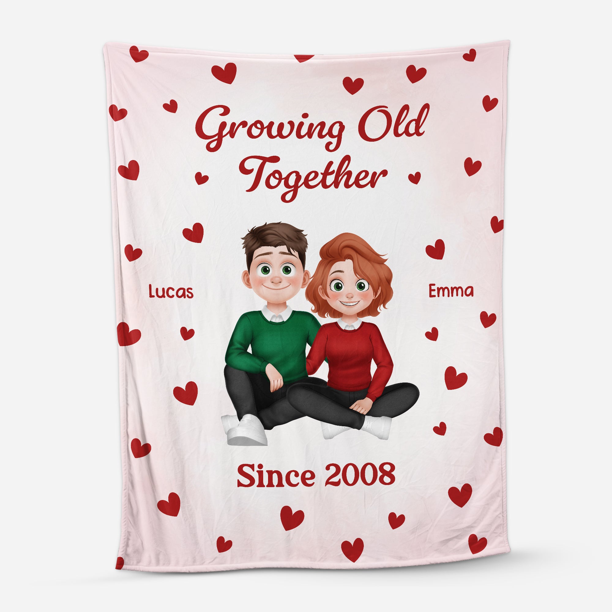 6444BUS1 personalized photo fleece blanket unique gifts for couples 6444BKLZG_1