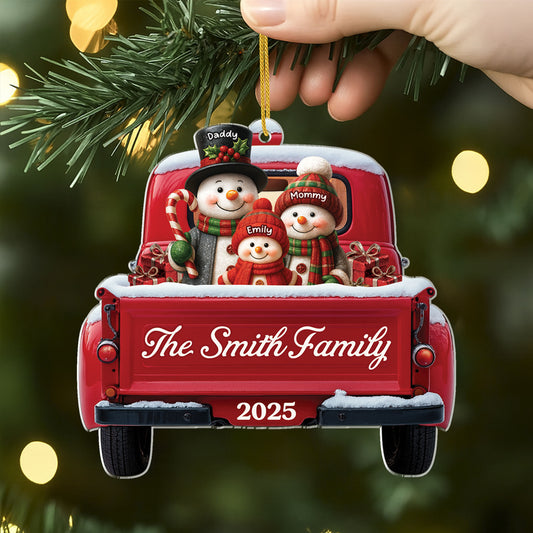 6445OUS2 3d printing effect acrylic snowman ornaments custom family christmas gifts 6445OTV5I