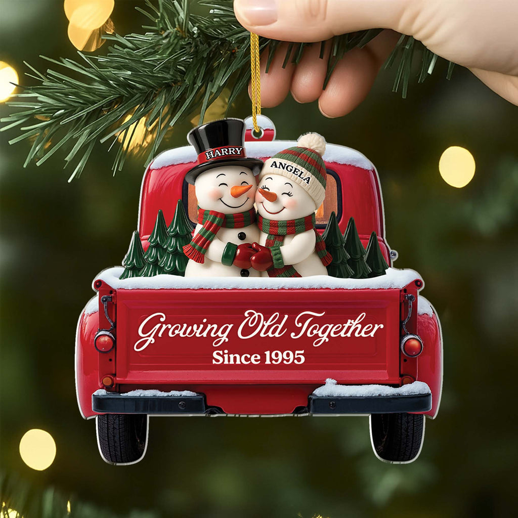 6447OUS2 3d printing effect snowman christmas ornaments acrylic custom couple gifts 6447OTQ5G