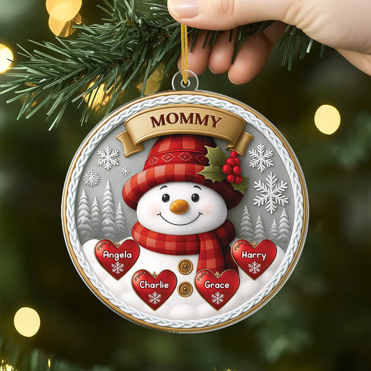 6451OUS2 3d printing effect custom acrylic snowman ornaments christmas gifts for mom grandma 6451O8QMA