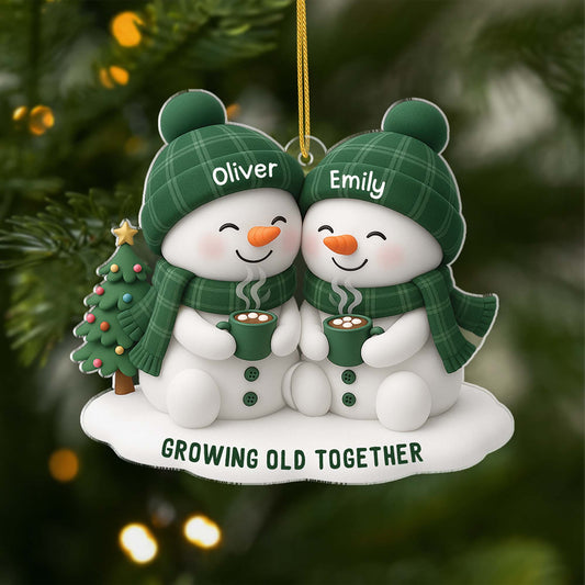 6452OUS1 3d printing effect acrylic snowman couple ornaments custom xmas gifts 6452O8V5G
