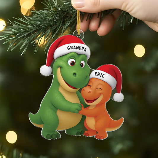6453OUS2 3d printing effect personalized dinosaur christmas ornaments acrylic grandparent gifts 6453O8V5A