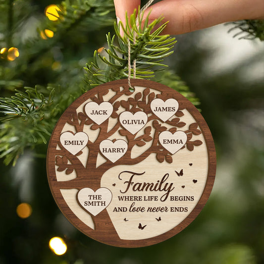 6469OUS2 personalized family tree gifts 2 layered wooden xmas ornaments 6469O3ZMI