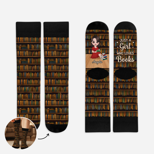 6471JUS1 personalized socks for books lovers gifts for bookworms_ 6471J8TMA