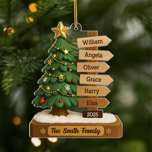 6480OUS1 acrylic christmas tree ornaments with names custom gifts for family 6480OTPWI