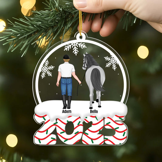 6490OUS2 acrylic christmas ornaments personalized horse gifts for horse lovers 6490O3L0U