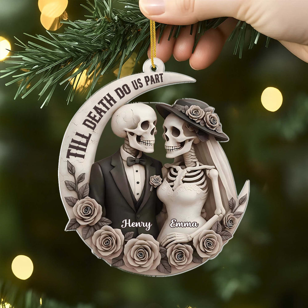 6505OUS1 3d printing effect acrylic skull ornaments custom couple christmas gifts 6505O3LWG_2