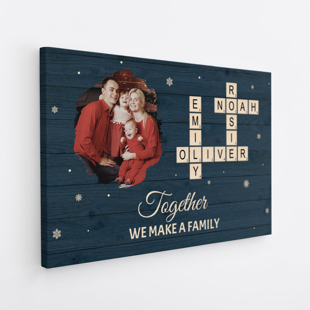 6520CUS2 family crossword canvas with photo personalized gifts for siblings 6520C8QNE