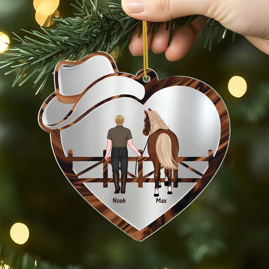 6546OUS2 personalized acrylic horse ornament christmas gifts for horse lovers 6546O6PAU