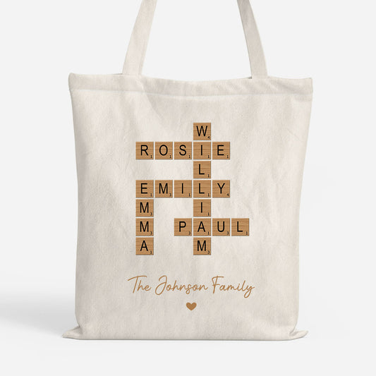 6560BUS1 crossword tote bag with names custom gifts for the whole family 6560bcvai_1