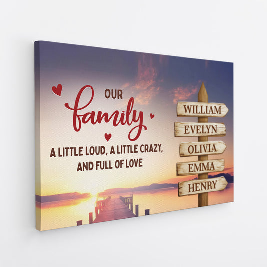 6561CUS2 family names street sign canvas_ personalized gift for family 6561C6TTI
