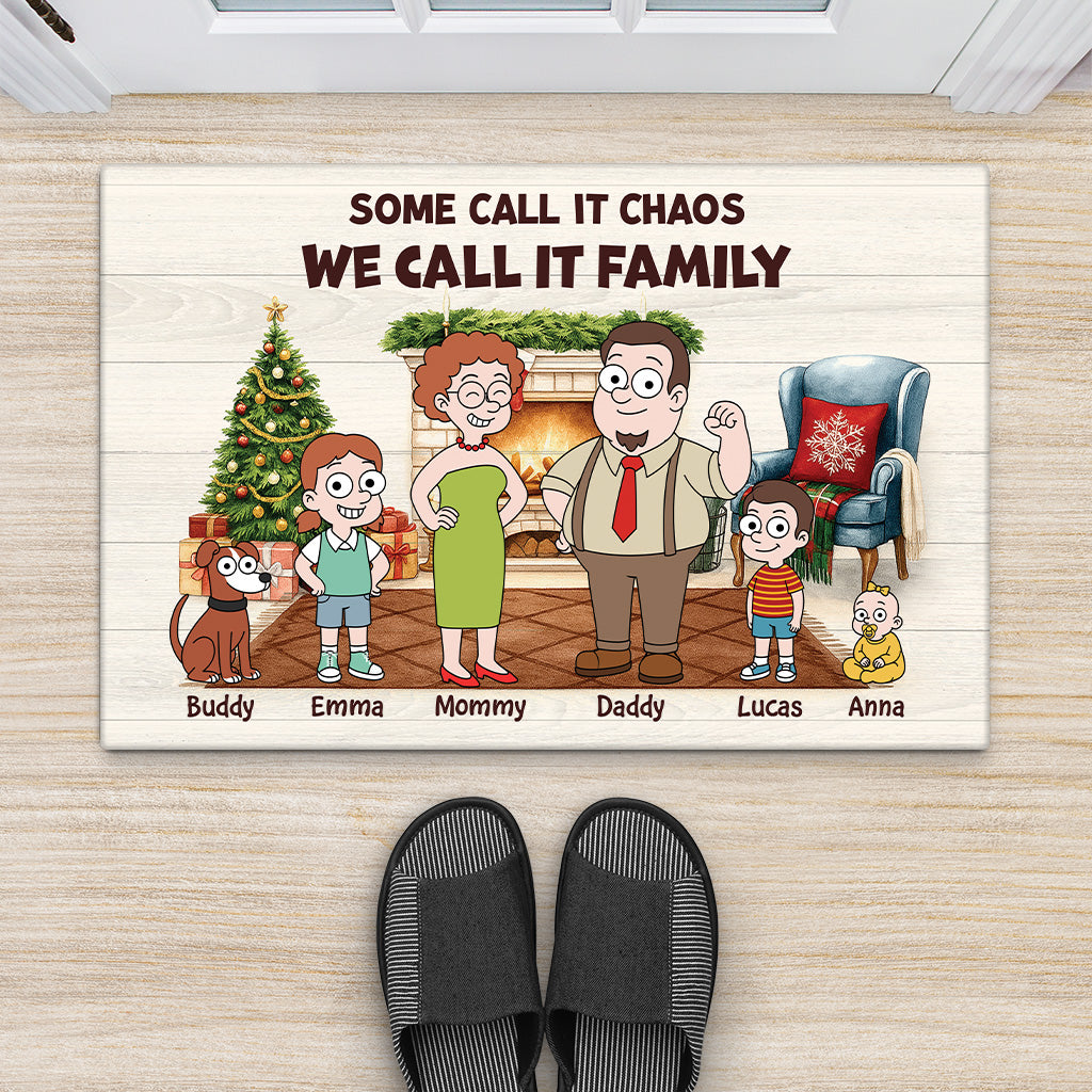 6562DUS2 some call it chaos we call it family doormat personalized gifts for family 6562D6TMI