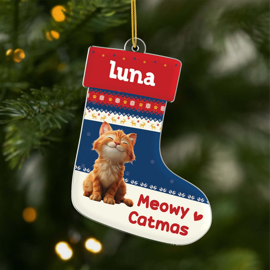 6573OUS1 acrylic cat christmas ornaments personal gifts for cat lovers 6573OTQAD