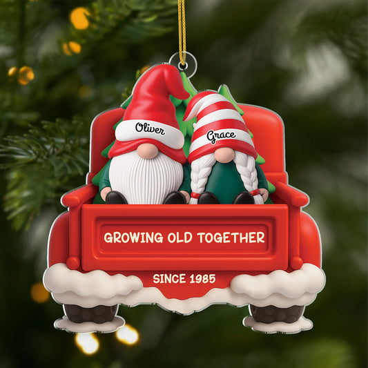 6593OUS1 3d printing effect acrylic gnome couple ornament personalized xmas gifts 6593OTV5G