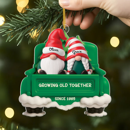 6593OUS2 3d printing effect acrylic gnome couple ornament personalized xmas gifts 6593OTV5G