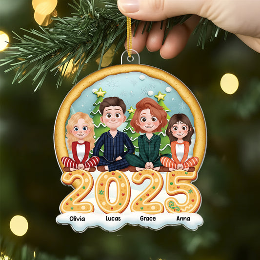 6597OUS2 3d printing effect personalized acrylic family christmas ornaments with pets_ 6597OTYCI