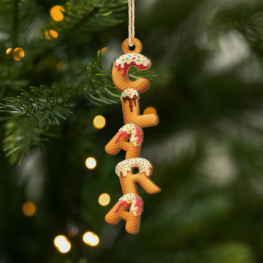 6598OUS1 3d printing effect 1 layered wooden gingerbread letter ornaments personalized xmas gifts 6598O8V5A