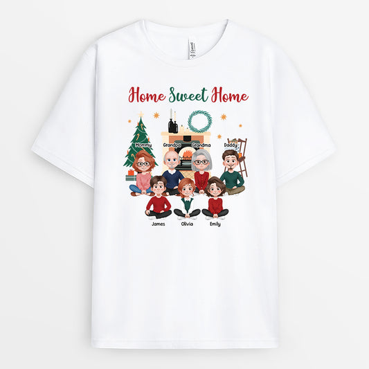 6602AUS1 personalized christmas shirts for family home sweet home shirt 6602A3YTI