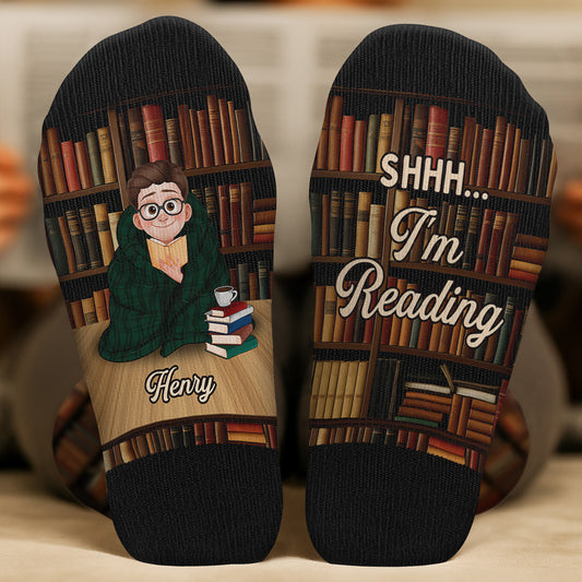 6607JUS2 personalized socks for book lovers just a girl who love books 6607J3QTA