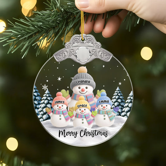 6610OUS1 acrylic snowman ornaments custom christmas gifts for grandparents 6610O3LQA_2