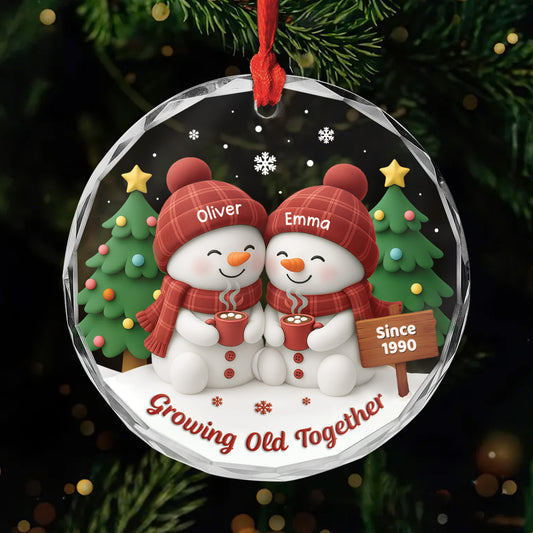 6623OUS1 glass snowman ornament_ personalized christmas gift for couples 6623OKZTG_65398cec 3e71 4e52 81ca 08a029c6fca2