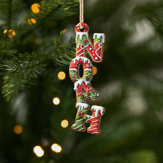 6626OUS1 3d printing effect christmas cookie letter ornaments custom 1 layered wood ornament 6626O3M5A