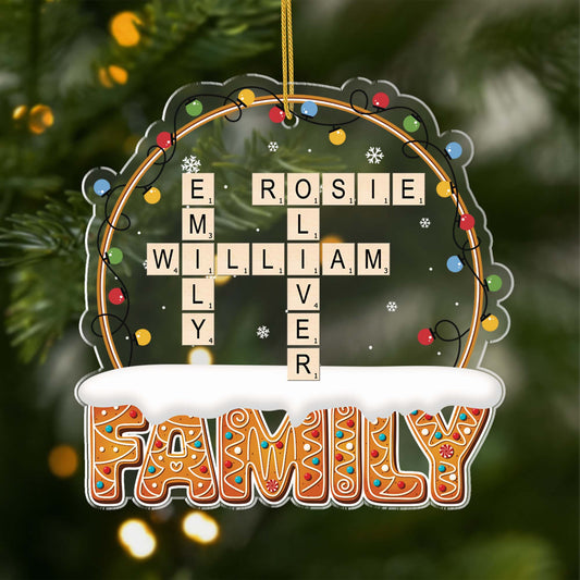 6630OUS1 custom acrylic christmas ornaments crossword puzzle family names_ 6630O6M5I