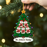 6632OUS2 acrylic snowman family ornament_ custom christmas tree ornaments_ 6632O3TWI
