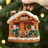 6638OUS2 3d printing effect acrylic couple with cat ornament_ personalized christmas gift 6638OTYAD