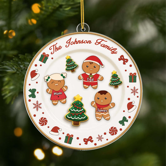 6645OUS1 3d printing effect acrylic gingerbread family ornament_ custom christmas gifts 6645OKM5I