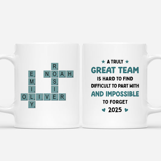 6660MUS1 a truly great team crossword mug custom gifts for coworkers 6660MTQTO