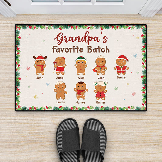 6663DUS2 gingerbread christmas doormat custom gifts for grandma grandpa 6663DKYMA