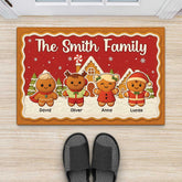6664DUS1 gingerbread christmas doormat personalized gift for family 6664D86WI2
