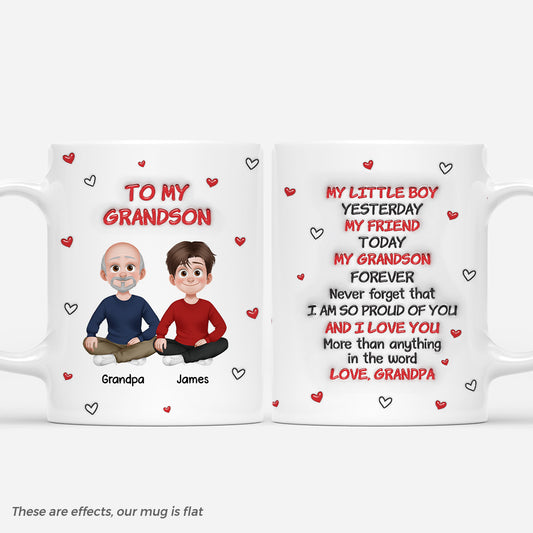 6666MUS1 to my granddaughter mug personalized granddaughter gifts from grandma grandpa 6666MTLAB_1