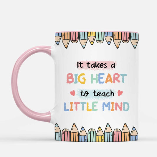 6667MUS2 it takes a big heart to teach little minds mug personalized teacher gifts 6667MKTWT