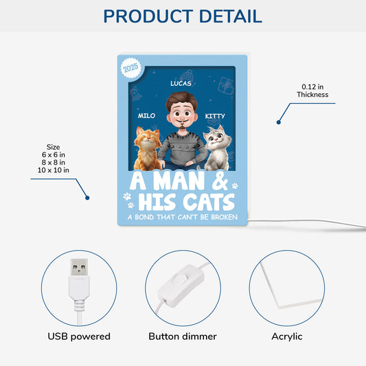 6669LUS1 3d printing effect custom light box christmas gifts for cat lovers 6669lcv5c_3