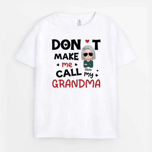 6682AUS1 personalized kids shirts gifts for grandkids_ dont make me call my grandma 6682A8MNK_d267c898 cd6f 4687 a8a6 a8b03b9cc573