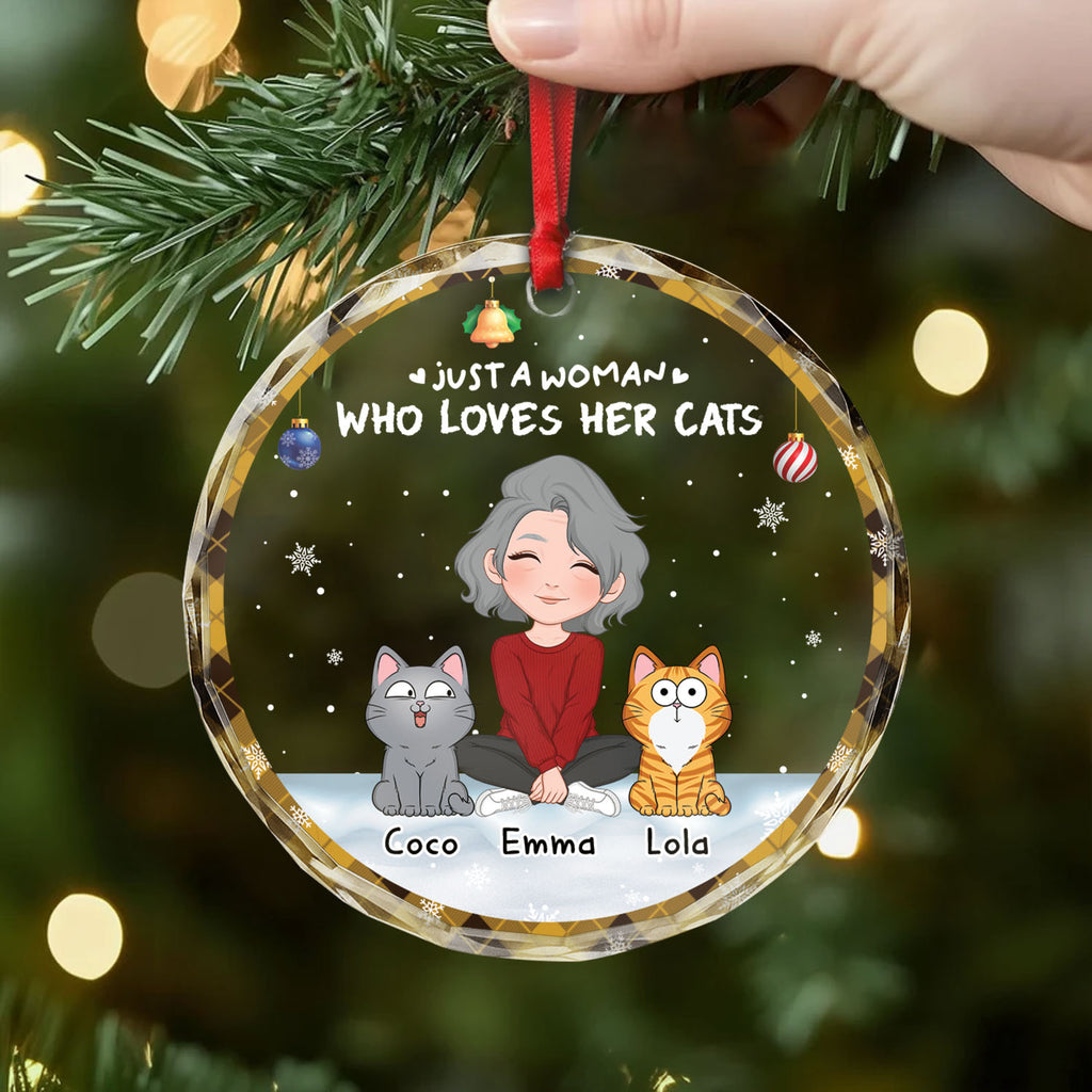 6716OUS2 glass cat ornaments custom christmas gifts for cat lovers_ 6716OKV5D