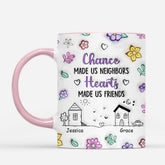 6717MUS2 chance made us neighbors hearts made us friends mug custom gifts for friends 6717M3TTF