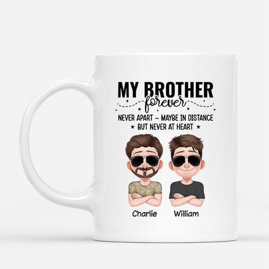 6720MUS1 maybe in distance but never at heart mug customized gifts for brother sister family 6720M3TMI