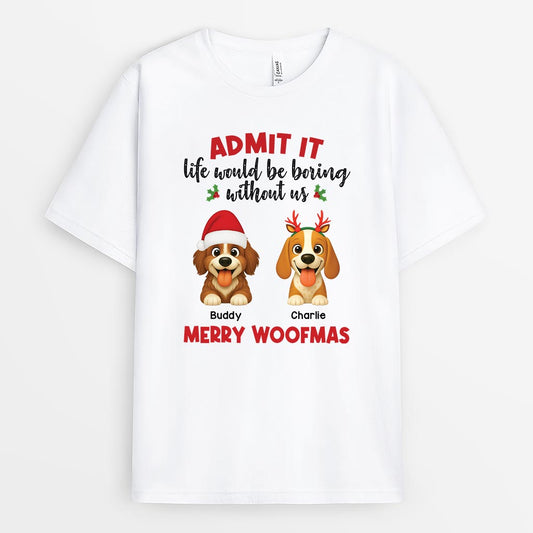 6721AUS1 personalized christmas t shirts dog gifts for humans 6721AKPWC