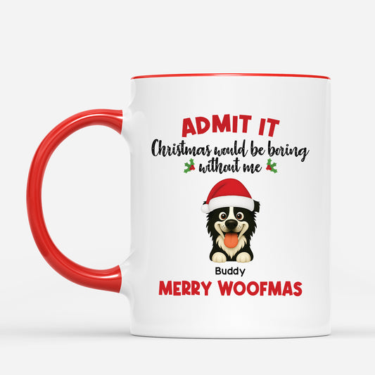 6721MUS2 merry woofmas dog christmas mug custom gifts for dog lovers 6721MKP5C