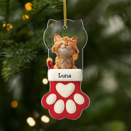 6731OUS1 3d printing effect custom acrylic photo ornaments cat christmas ornaments 6731OTZAD