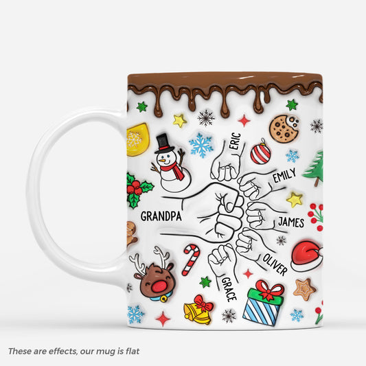 6745MUS1 3d printing effect fist bump mugs with snowflakes_ custom gifts for dad grandpa 6745M6VAB