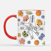 6748MUS2 3d printing effect personalized hand in hand mugs gifts for mom grandma 6748M6ZWA