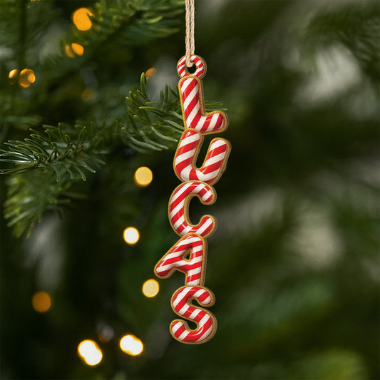 6754OU1 3d printing effect 1 layered wooden candy cane letter ornaments custom xmas gifts_ 6754OTXNB