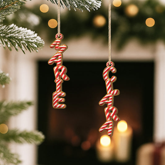 6754OU2 3d printing effect 1 layered wooden candy cane letter ornaments custom xmas gifts_ 6754OTXNB