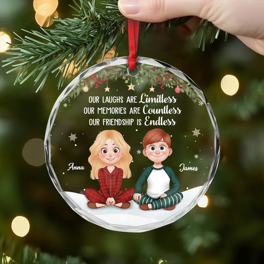 6770OUS1 custom glass christmas ornaments it takes a long time to grow an old friend 6770OK6CF2