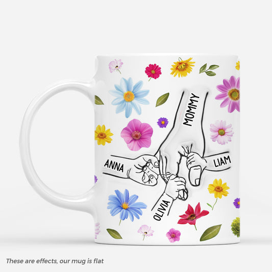 6779MUS1 3d printing effect floral coffee mugs_ with names custom gifts for mom grandma 6779M3LAA_2