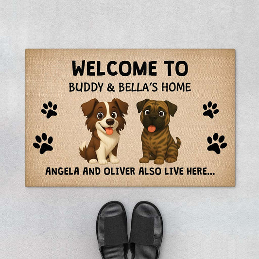 6783DUS1 funny welcome dog doormat personalized dog gifts for owners_ 6783DKV5C